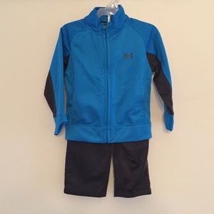 Under Armour Blue & Black Track Jacket/Pant Set
